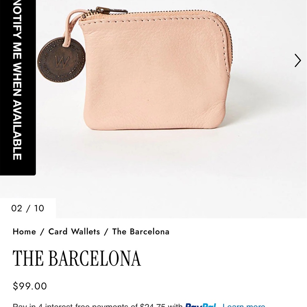 Wanderers pink Leather Wallet